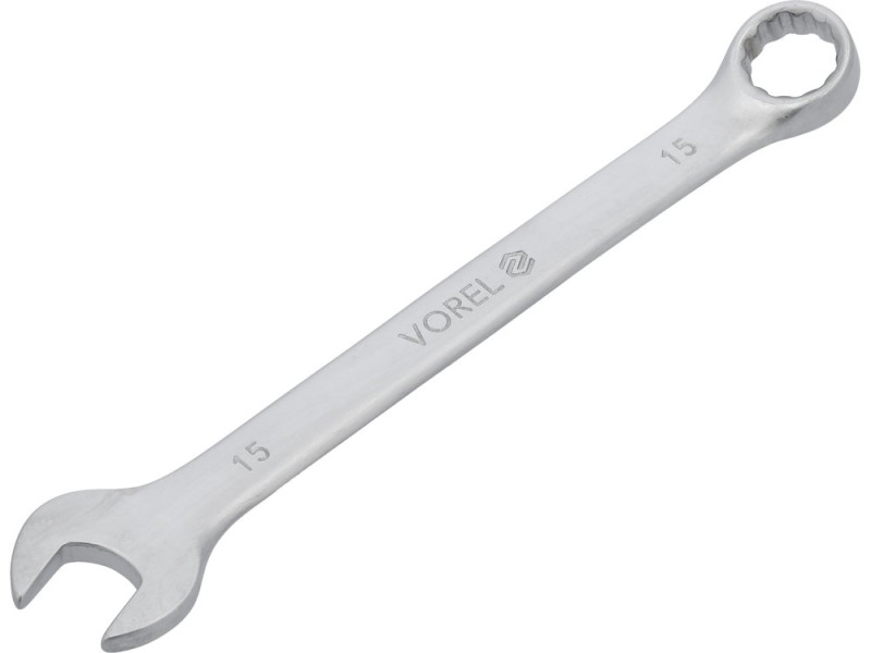 Ключ комбинированный 15 мм VOREL 51680, CrV, длина 190 мм