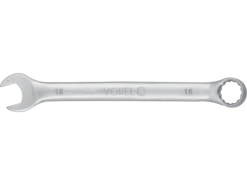 Ключ комбінований 18 мм VOREL 51683, CrV, довжина 220 мм