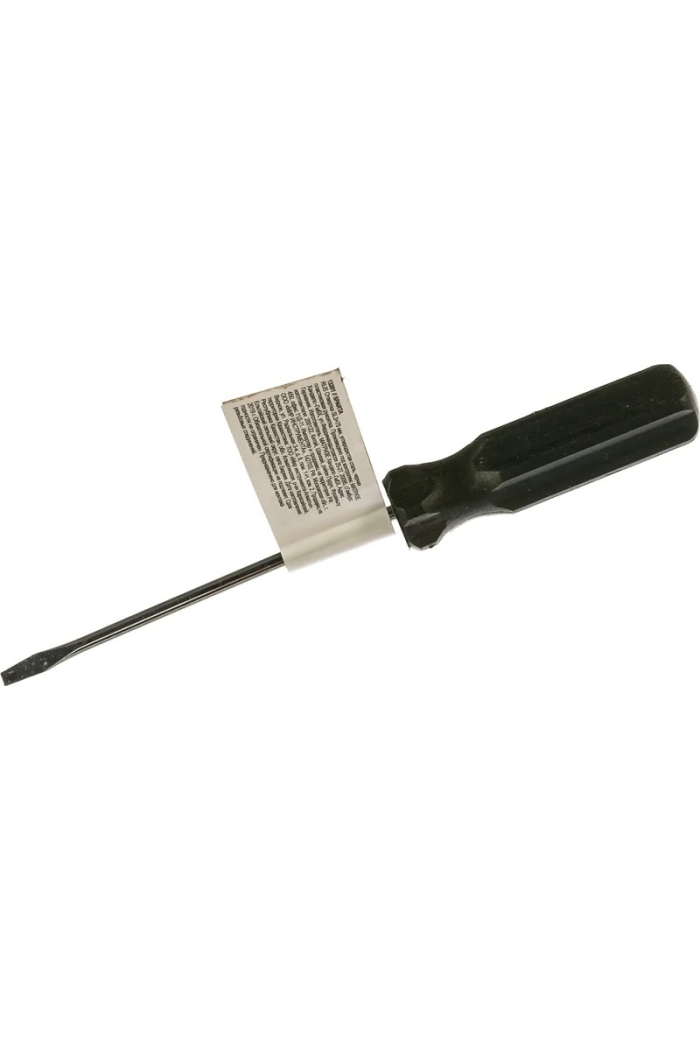 Отвертка шлицевая SL3х75 углеродная сталь, черная пластиковая ручка Sparta