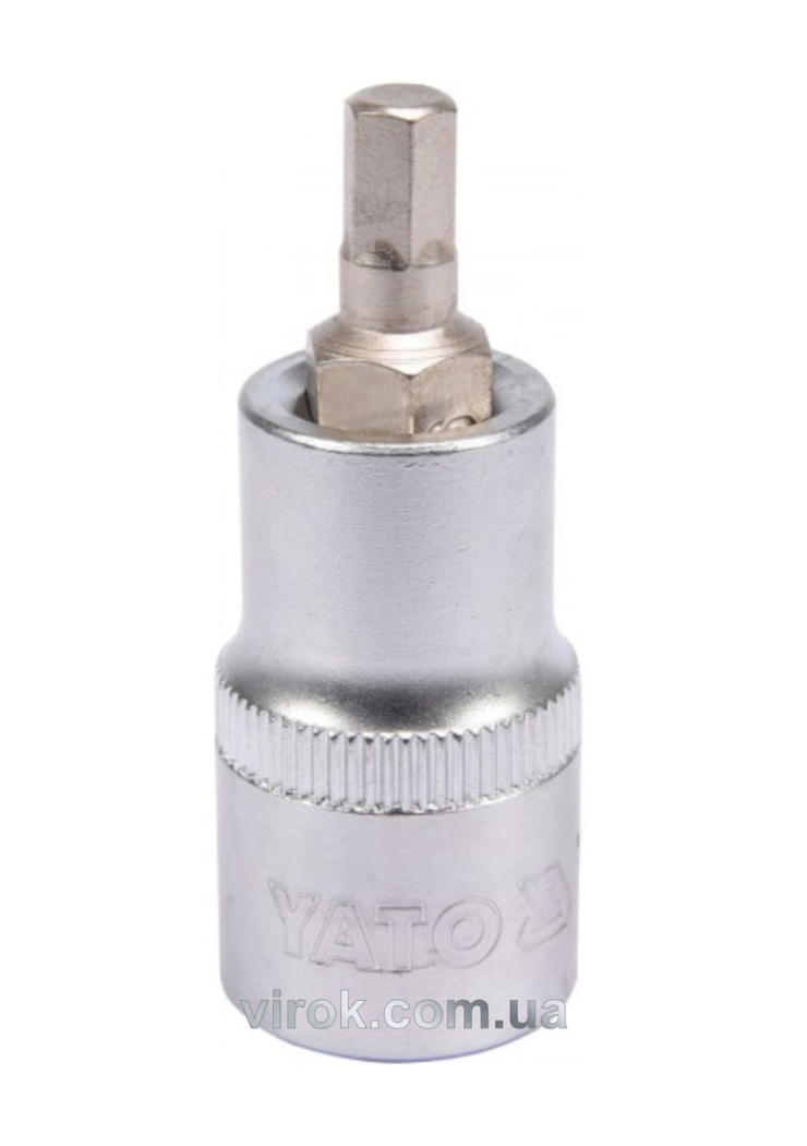 Головка торцева YATO квадрат 1/2 HEX M6, L= 55 мм [40/240]