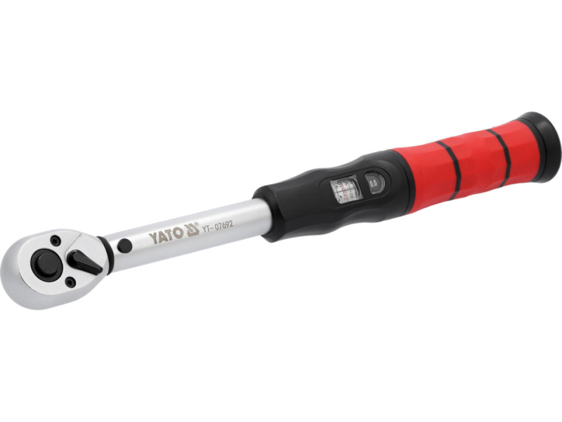 Ключ динамометричний з налаштувальним вічком YATO : квадрат 3/8", F= 10- 60 Нм, L= 310 мм