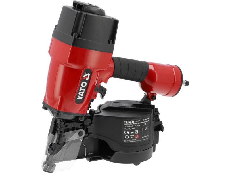 Цвяхозабивач пневматичний YATO для цвяхів h= 45-90 мм, при тиску 6,2-7,5 Bar, магазин- 225 шт