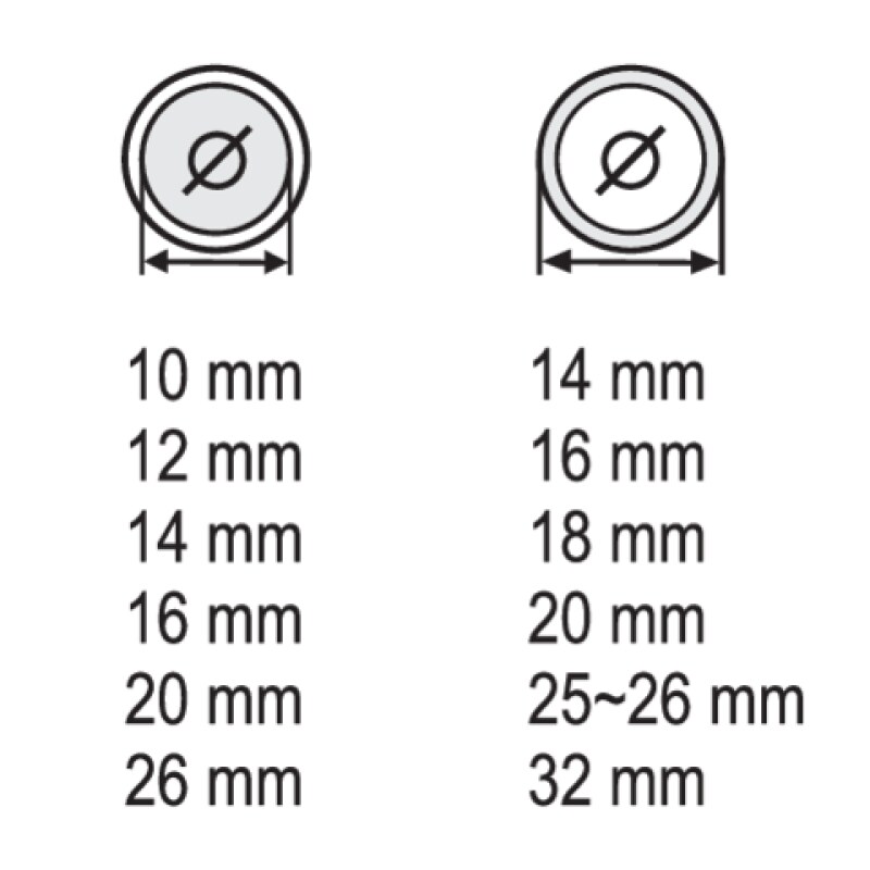Калибратор для труб PEX-AL-PEX VOREL 55740, 6 типоразмеров