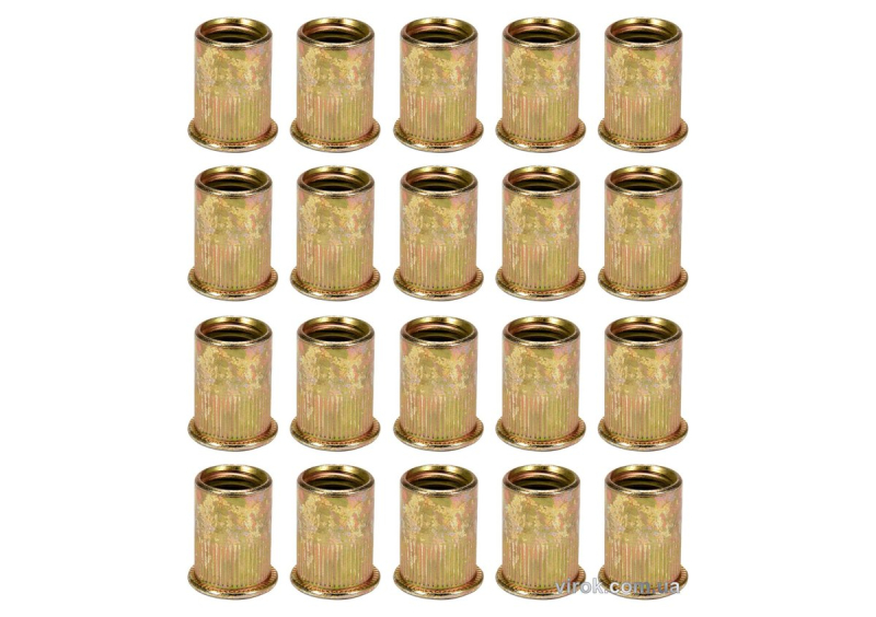 Нітогайка сталева YATO; М8, l= 18 мм, 20 шт. [35/140]