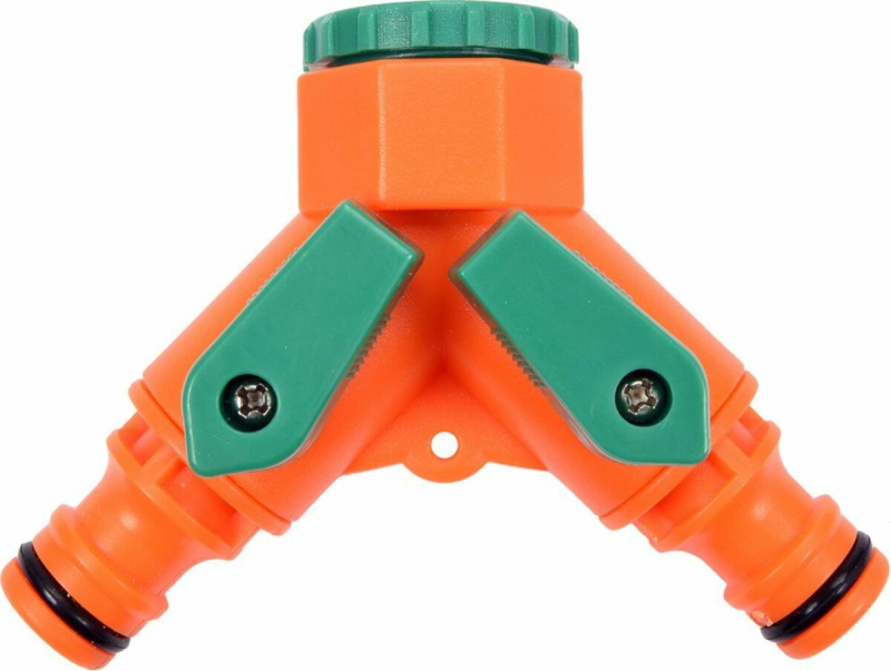 З'єднювач трійник водяних шлангів FLO, з 3/4" в 2 по 1/2", матеріал ABS [12/120]