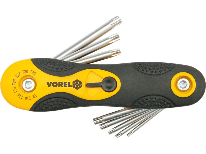 Набор ключей TORX SECUR VOREL 56507, T9-T40, 8 шт