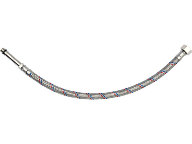 Шланг водопровідний з опліткою з нерж сталі FALA l= 400мм Ø= 8/12, з'єдн F-3/8" х M-M10x1- 50мм 1МПа