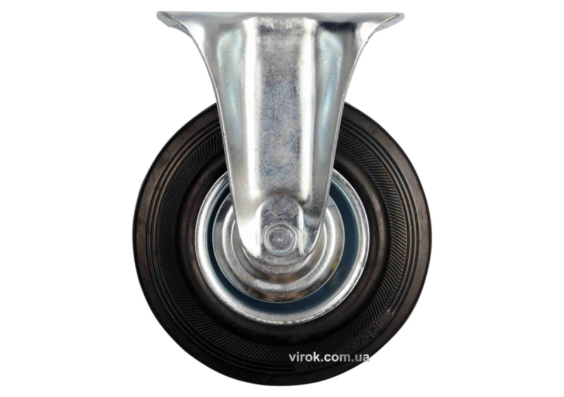 Колесо до візка Ø= 100 мм, b= 27 мм VOREL зі штивною опорою; h= 130 мм, навантаж.- 60 кг