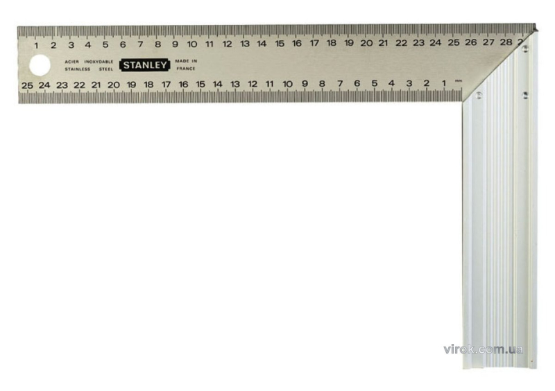 Кутник столярний STANLEY : M= 300 х 200 мм. з нержавіючої сталі і алюмінію
