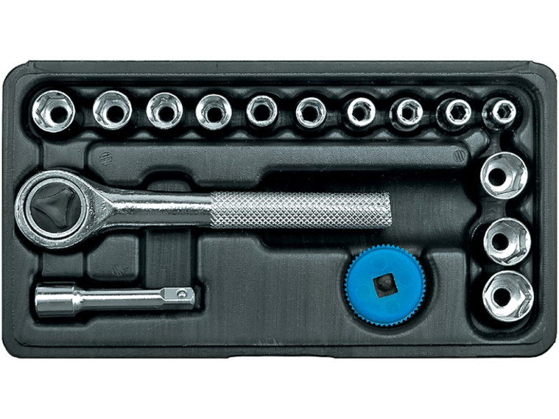 Набір головок торцевих насадних VOREL 58160, 1/4", 4-13 мм, 16 шт