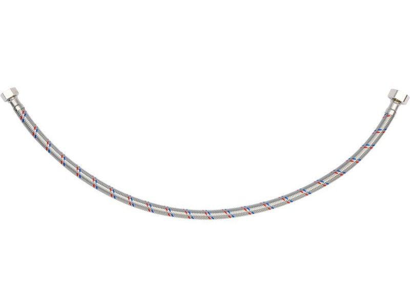 Шланг водопровідний з опліткою з нерж сталі FALA l= 600мм, Ø= 8/12, з'єднання F-1/2" х F-3/8" 1 МПа