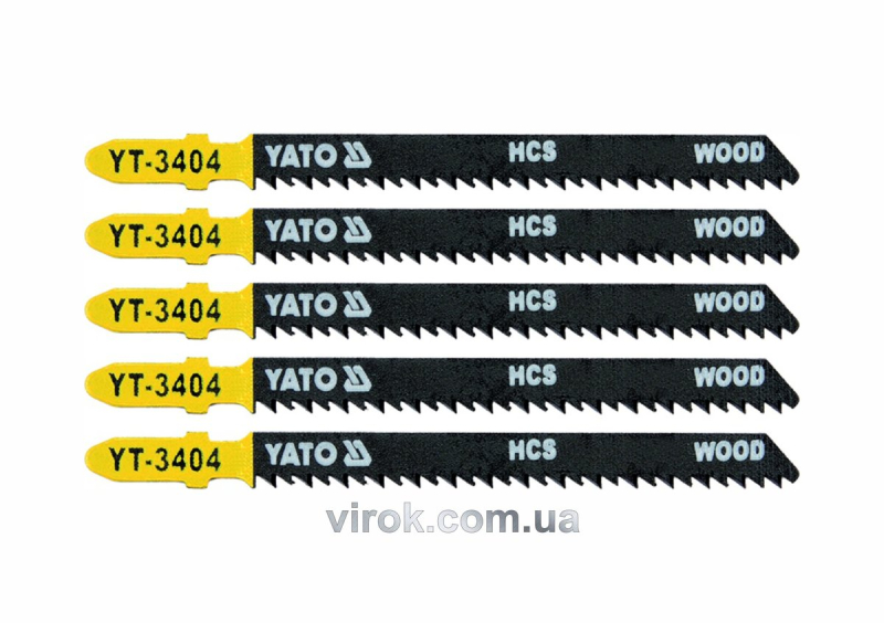 Полотно для електролобзика(дерево) YATO : 10TPI, L= 100 мм. Уп. 5 Шт. [50/250]