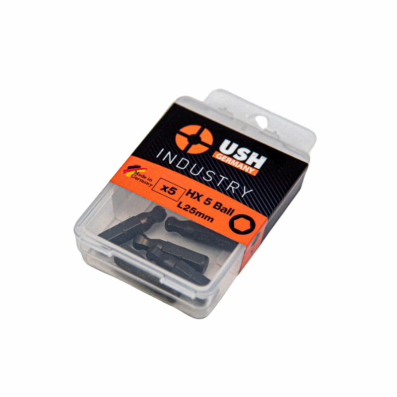 Насадка викруткова USH Industry BallEND HEX SW 5K x 25 мм, Уп. 5 шт.