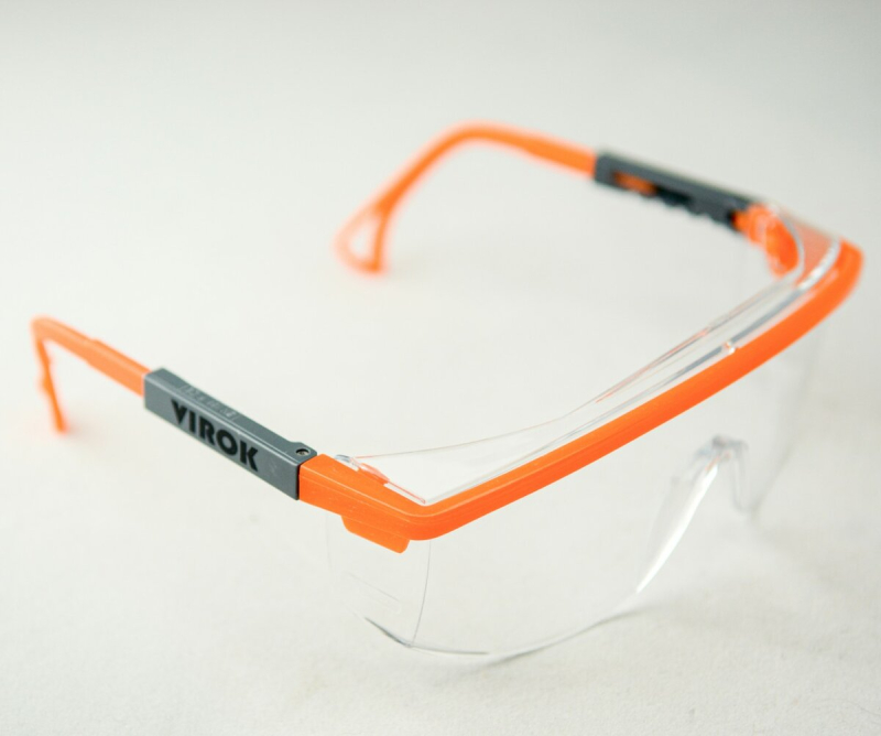 Окуляри захисні VIROK пол.+регул.дуж.плас,прозорі,покрит.від запотівання та подряпин,відкриті(55)