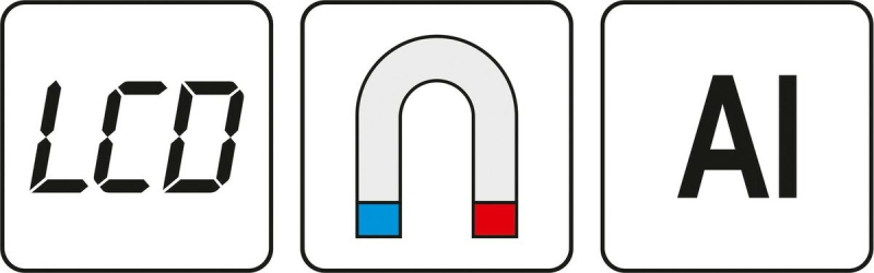 Кутомір електронний YATO; діапазон 4х 0-90° з живленням від 2 батарейок 1,5 В тип ААА