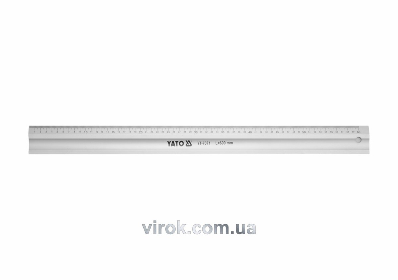 Лінійка алюмінієва YATO : L= 600 мм [10/50]