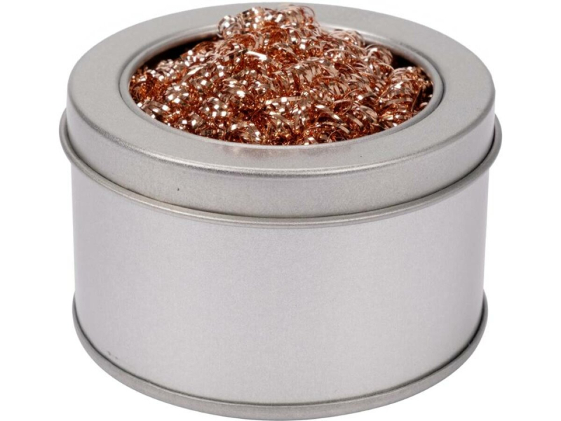 Стружка латунна для очищення паяльних жал YATO в жерстяному контейнері Ø= 65 мм, h= 45 мм [30/120]