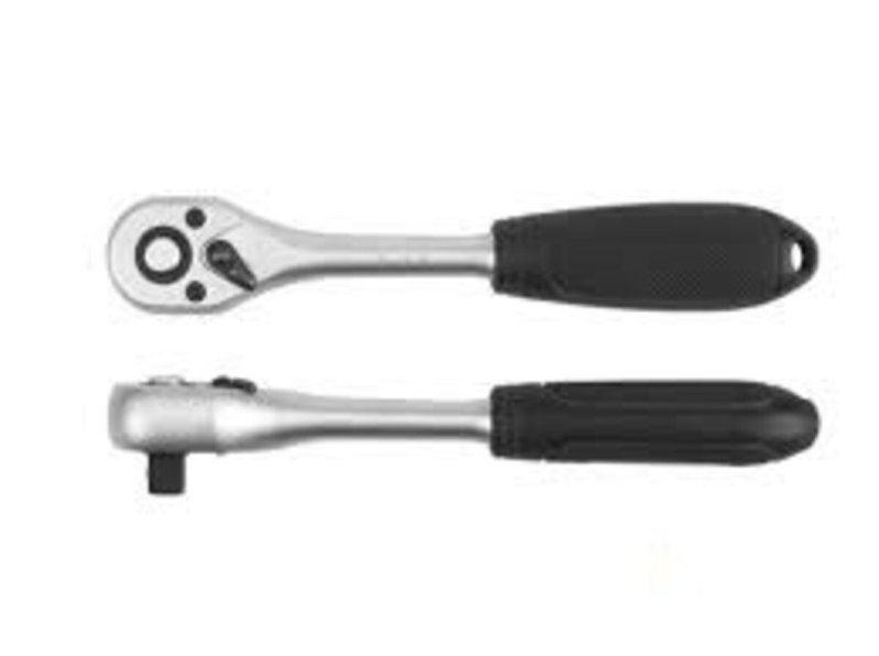 Тріщатка YATO : квадрат M=1/4"(6,3 мм), L=146 мм, пластикова ручка