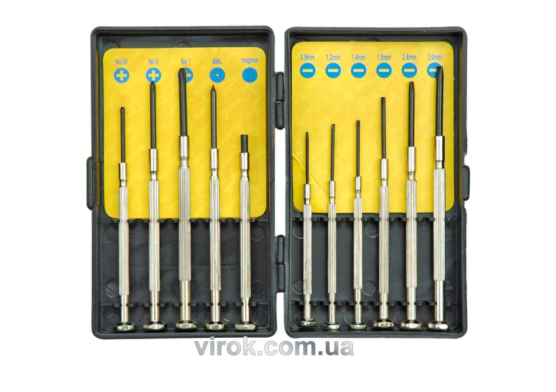 Набір викруток прецизійних VOREL : SL/PH/AWL/магніт. 11 шт.