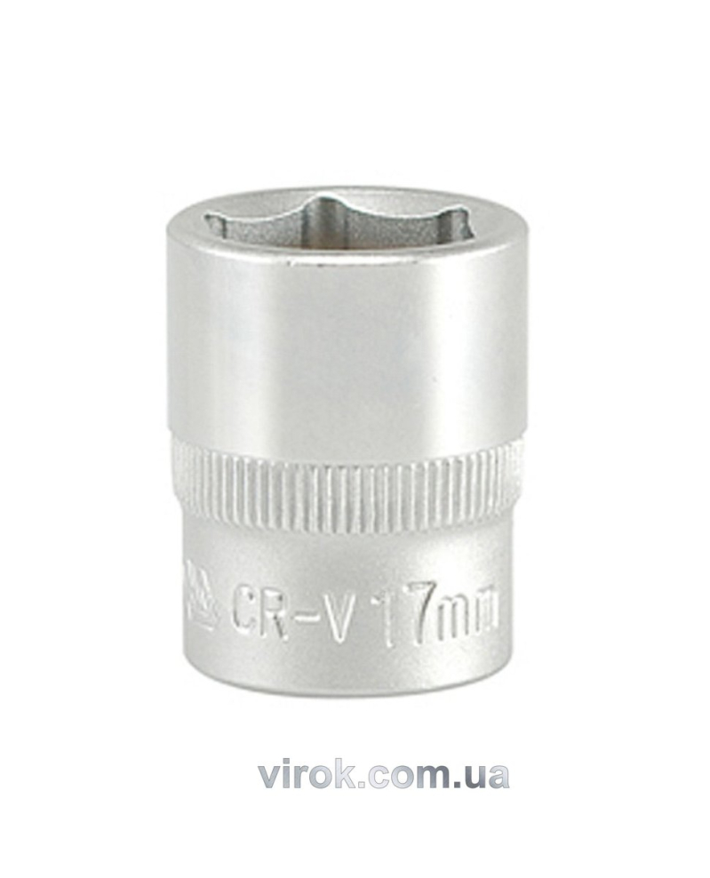 Головка торцева 6-гранна YATO : квадрат 3/8", М= 17 мм, L= 30 мм [12/120/240]