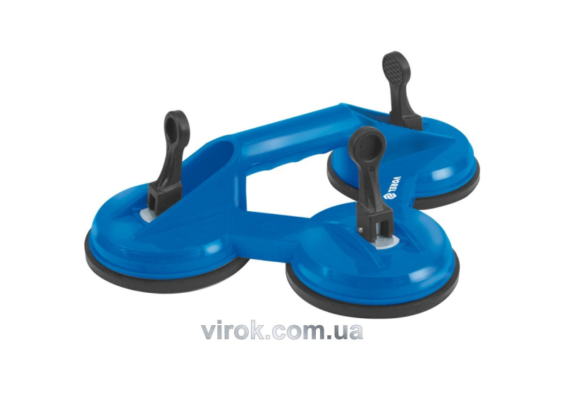 Присоска для монтажу скла потрійна VOREL : d= 115 мм, m= 100 кг [12]