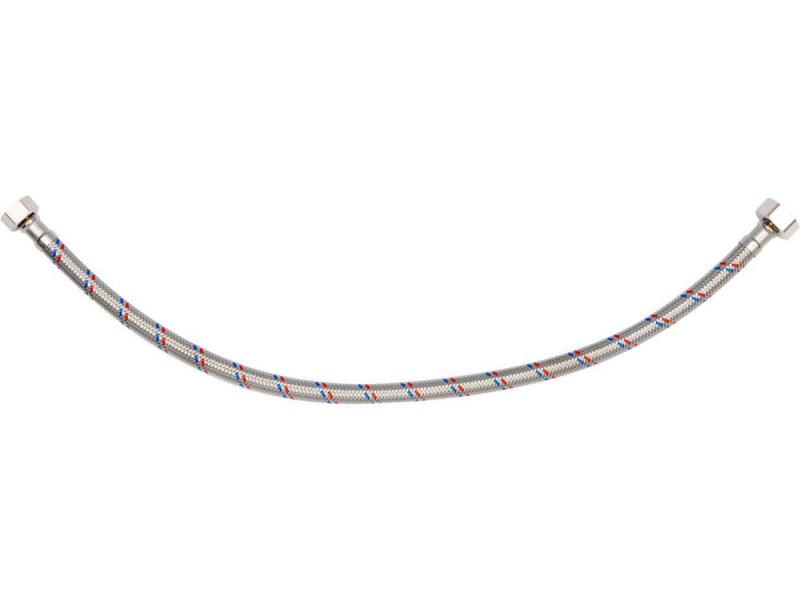 Шланг водопровідний з опліткою з нерж сталі FALA l= 500мм, Ø= 8/12, з'єднання F-1/2" х F-3/8" 1 МПа