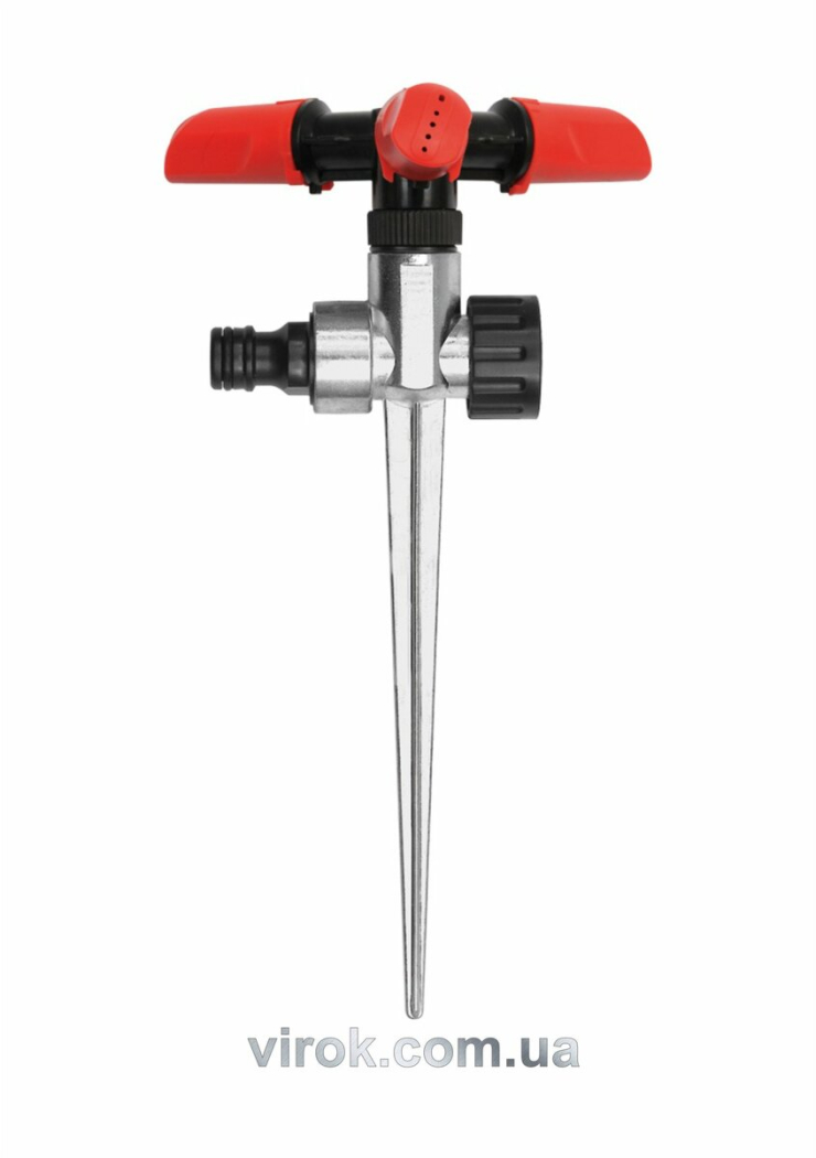 Зрошувач обертовий 3-сторонній YATO на кілку, до шлангу 1/2", межа дії- 12 м, ABS-пластик +цинк [48]