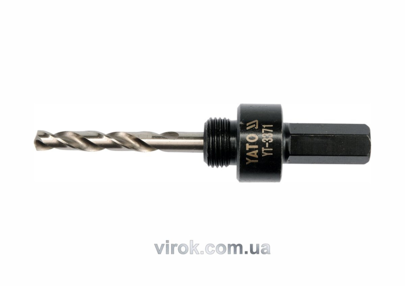 Тримач зі свердлом YATO : HEX, Ø= 5/8", для кільцевих пил Ø=32-140 мм [25/100]