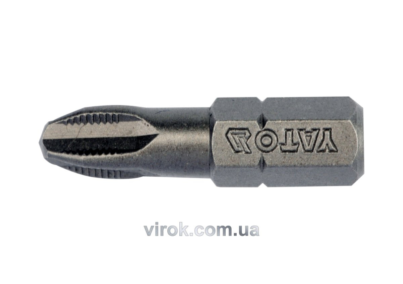 Насадка викруткова YATO : "Philips" PН3 x 25 мм. HEX 1/4". 10 (Уп/Шт.) [25/200]