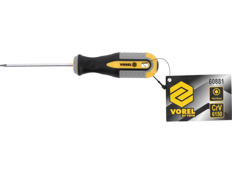 Отвертка TORX T6x75 VOREL 60881