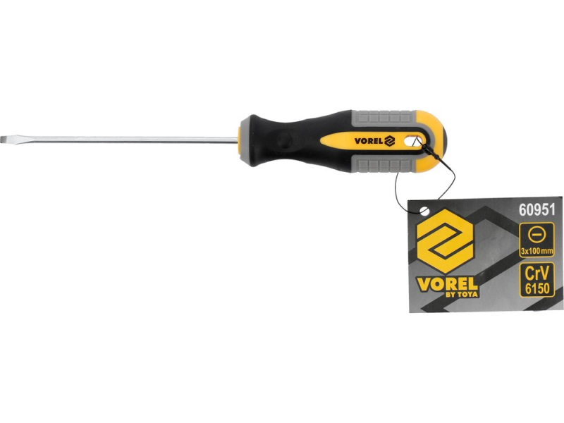 Отвертка шлицевая SL3x100 VOREL 60951
