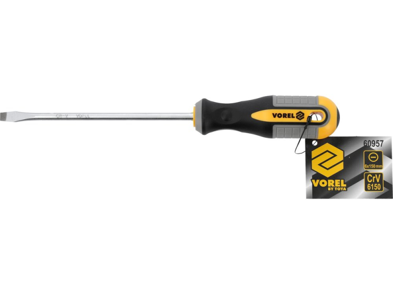 Отвертка шлицевая SL6x150 VOREL 60957