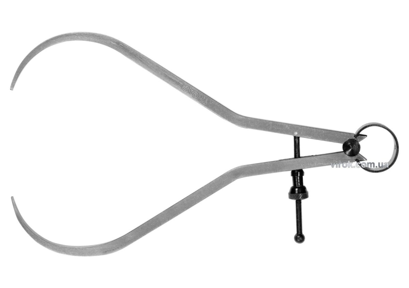 Кронциркуль для зовнішніх вимірів YATO : l= 200 мм, з гвинтовим фіксатором і на пружині