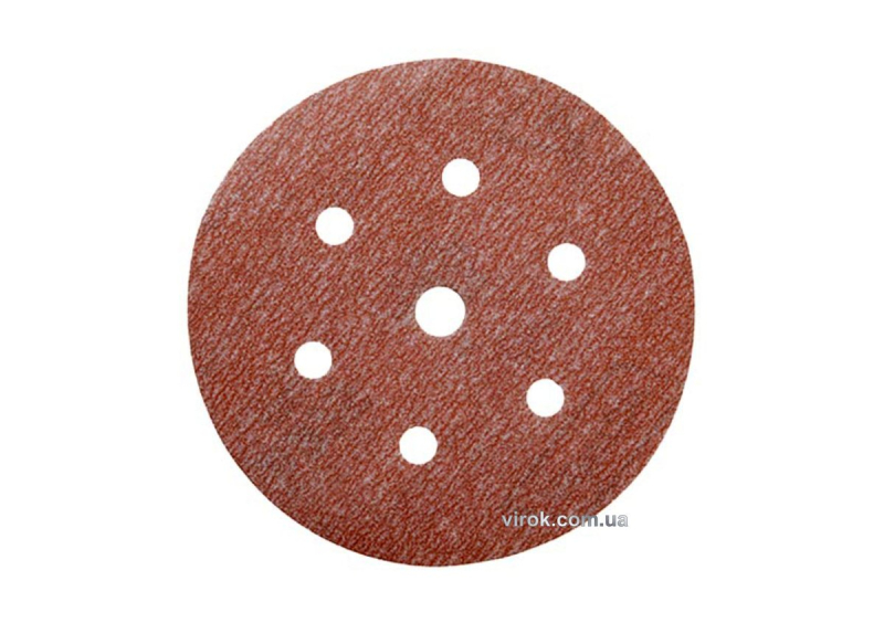 Круг шліфувальний з липучкою з 7 отворами NORTON Pro-A275; Ø= 150 мм, Р 100 (6Н+1) з наждачн паперу