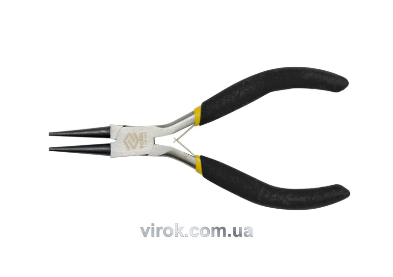 Щипці - круглогубці міні VOREL : прямі, L= 125 мм, з ізольованими ручками [12/120]