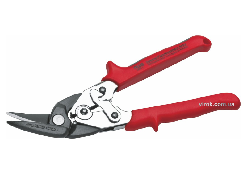 Ножиці для листового металу NWS : ліві, t= 1.0-1.2 мм, леза l= 30 мм, L= 250 мм