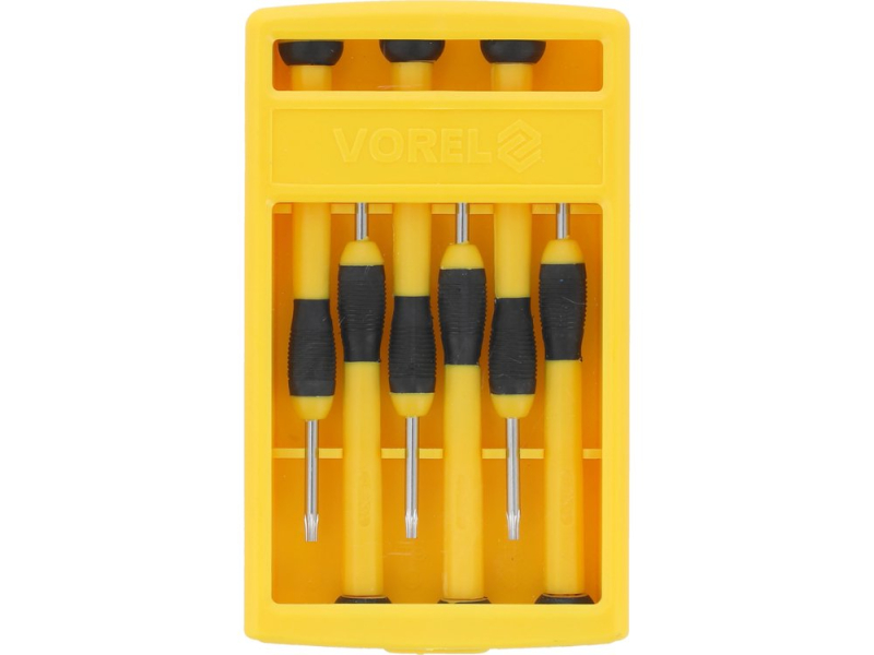 Набор отверток прецизионных VOREL 64554, CrV Torx, 6 шт