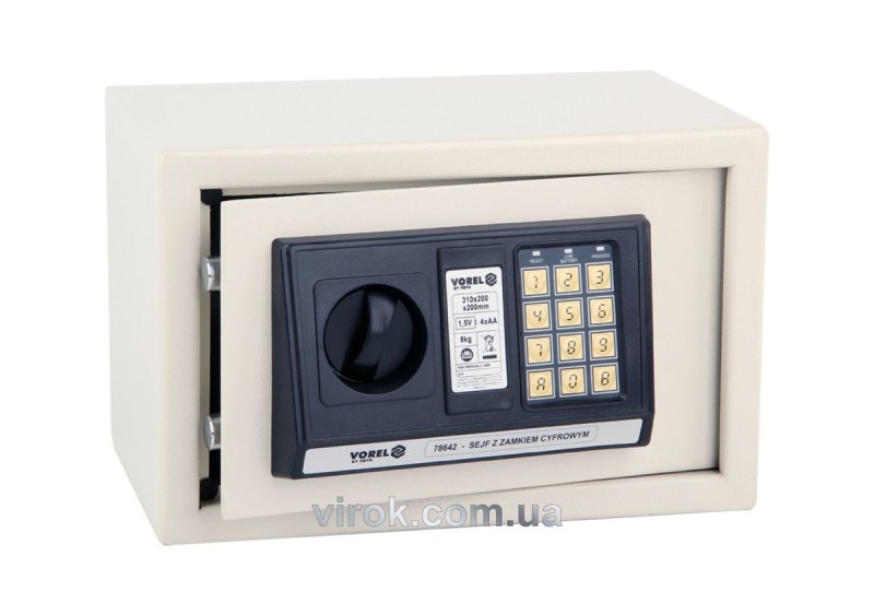 Сейф з електронним замком VOREL 31х20х20см [1/40]