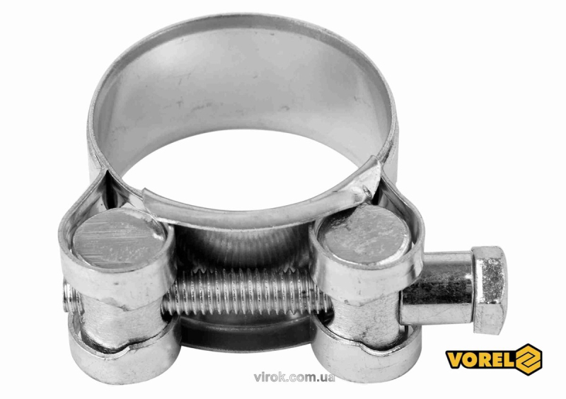 Хомут сталевий, з гвинтовим затискачем GBS W1 VOREL : Ø= 40-43/ 20 мм, оцинкований [100]