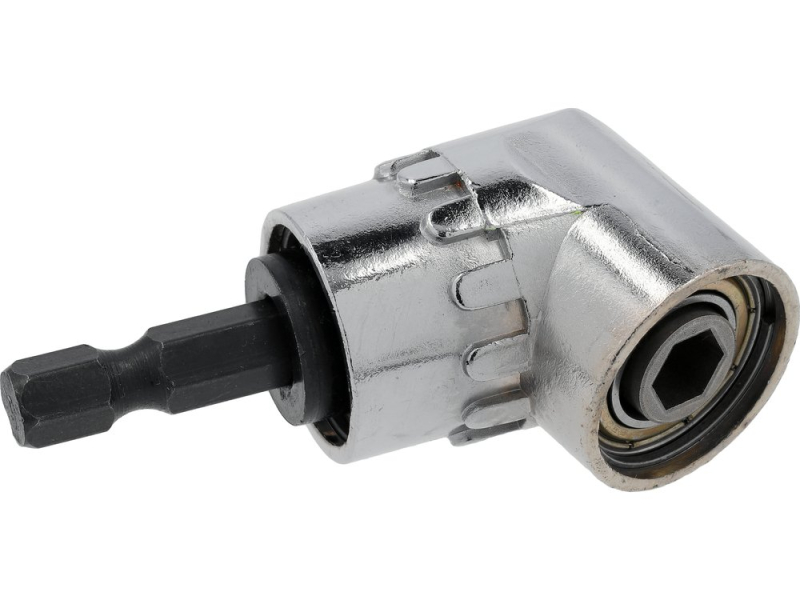 Угловой адаптер для шуруповерта STHOR 65838, 37 мм, 1/4" HEX, реверс