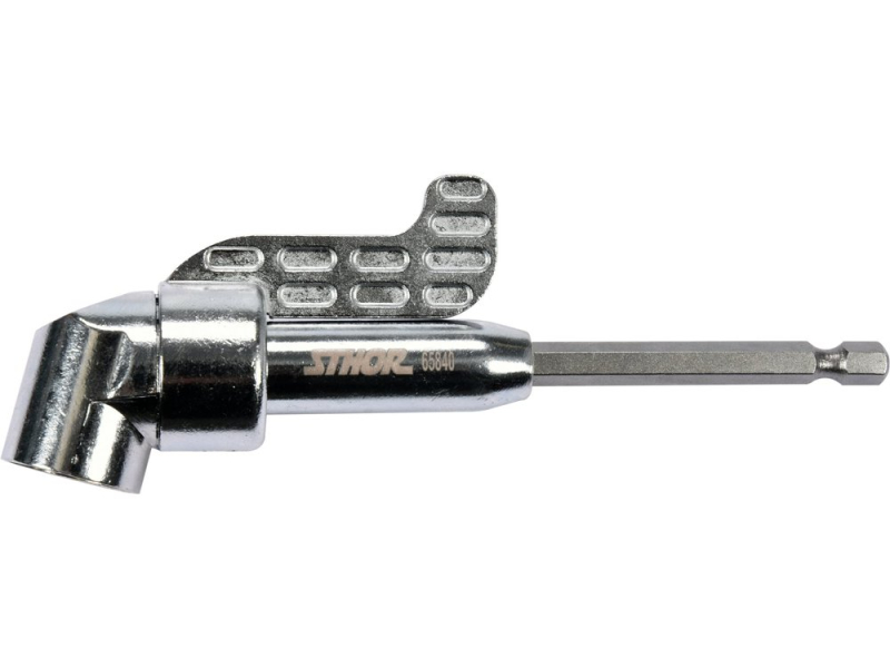 Угловой адаптер для шуруповерта STHOR 65840, 130 мм, 1/4", реверс