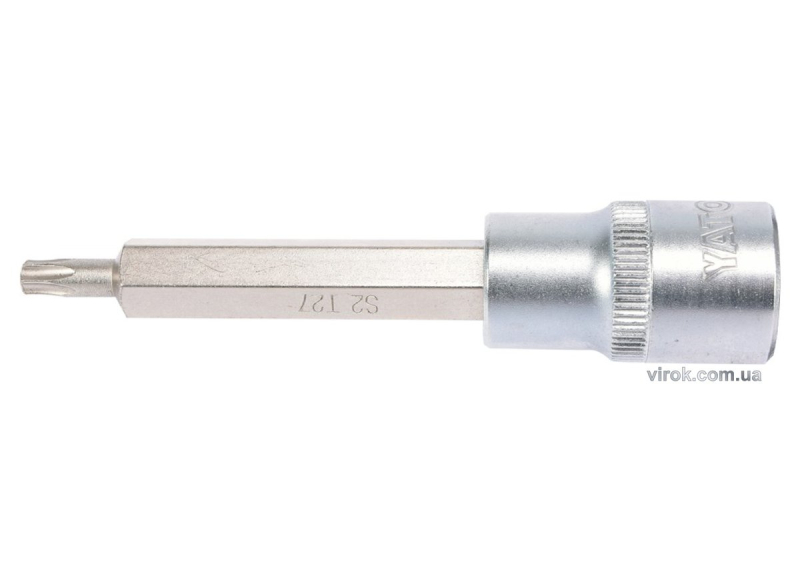 Головка торцева YATO квадрат 1/2 "TORX" подовжена Т27, L= 100 мм