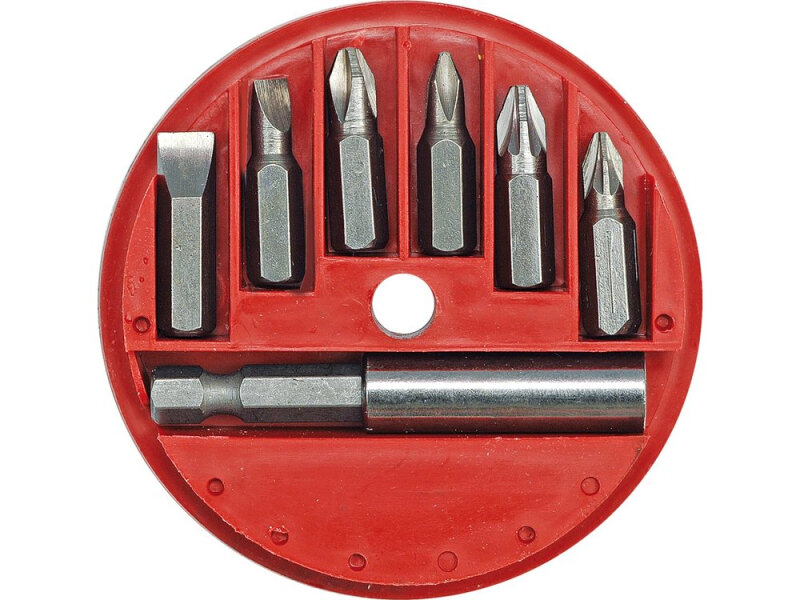 Держатель бит магнитный с набором VOREL 66080, 7 шт, SL/PH, 1/4"