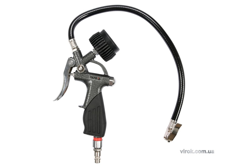 Пістолет для накачування шин YATO з манометром P ≤ 0.6 MPa, Ø= 1/4" [20/240]