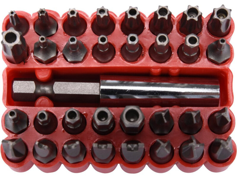 Набір біт спеціальних VOREL 66330, TR/Tri-Wing/Torq-Set, 33 шт