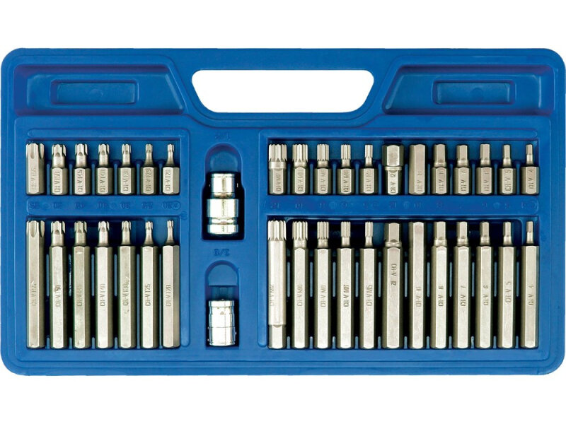 Набор головок-бит HEX, Torx, Spline VOREL 66410, 40 шт