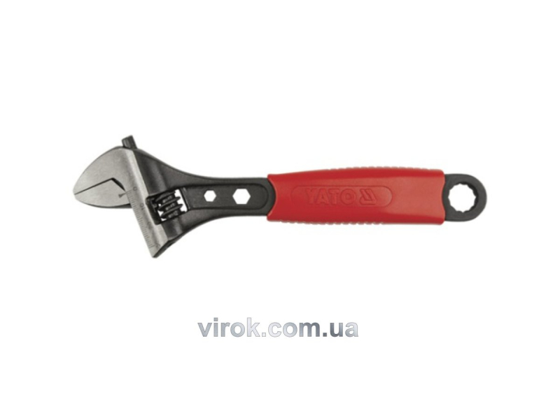 Ключ розвідний YATO "PROFI" : L= 250 мм, ПВХ Ручка