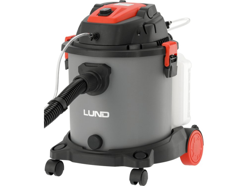 Пылесос моющий сетевой LUND 230В 1200 Вт, сборник- 20л, бак- 3л. кабель-3,9м, шлан-4,5м (67125)