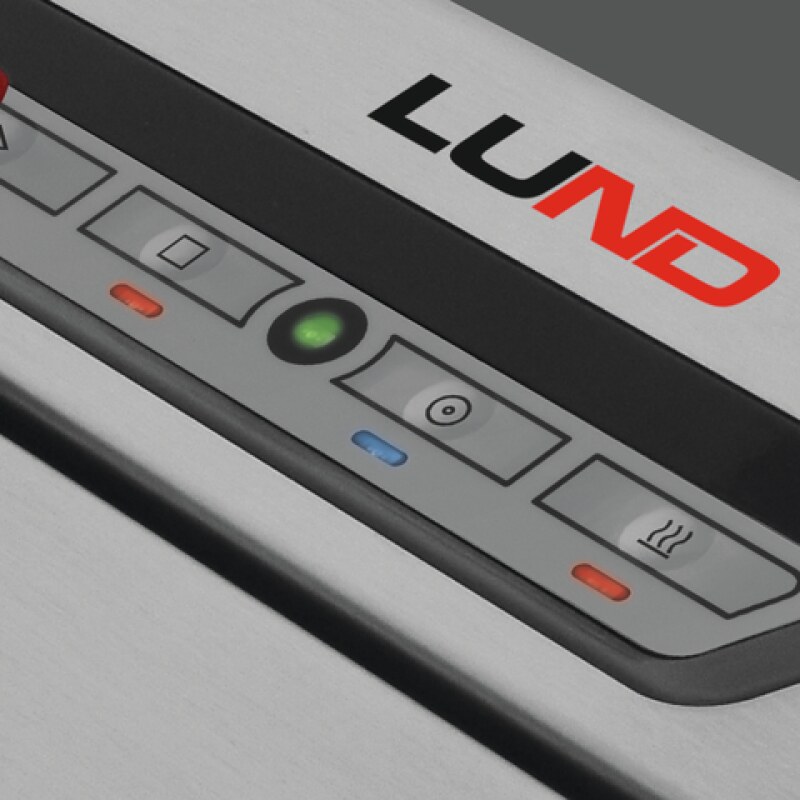 Вакуумный упаковщик LUND: 230V 75Вт, производительность 16 л/мин, упаковка. l ≤ 28см
