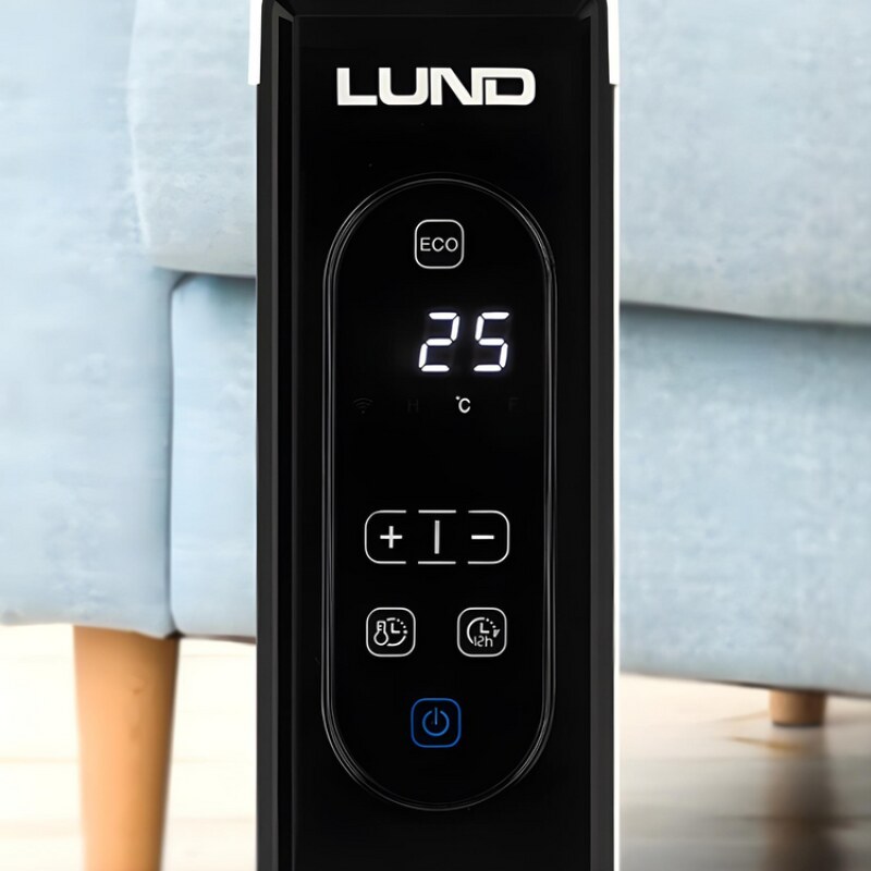 Обігрівач конвекторний зі зволожувачем LUND від ел.мережі- 230В, 2 реж: 1 і 2 кВт, обігр 20-25м² (68632)
